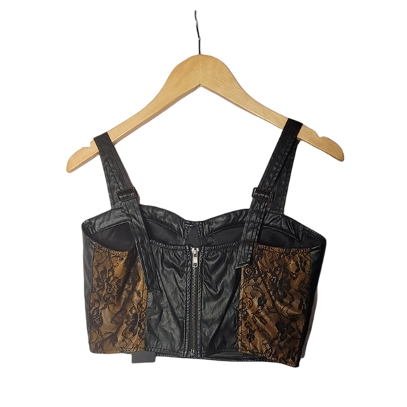 Faux Leather Lace Bralette Bought At Nasty… - Picture 2 of 5